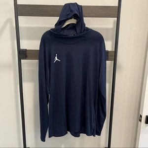 Jordan Nike Long Sleeve dri fit hooded shirt - XL